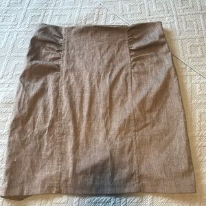 Gray knee length business skirt